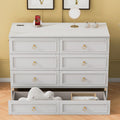 Full Size Murphy Bed With Large Drawers,White Full White Plywood