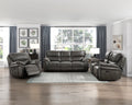 Plush Modern Design Living Room Reclining Sofa Gray Microfiber Upholstery Solid Wood Frame Furniture 1Pc Gray Microfiber Wood Primary Living Space Modern Plywood,Solid Wood 3 Seat