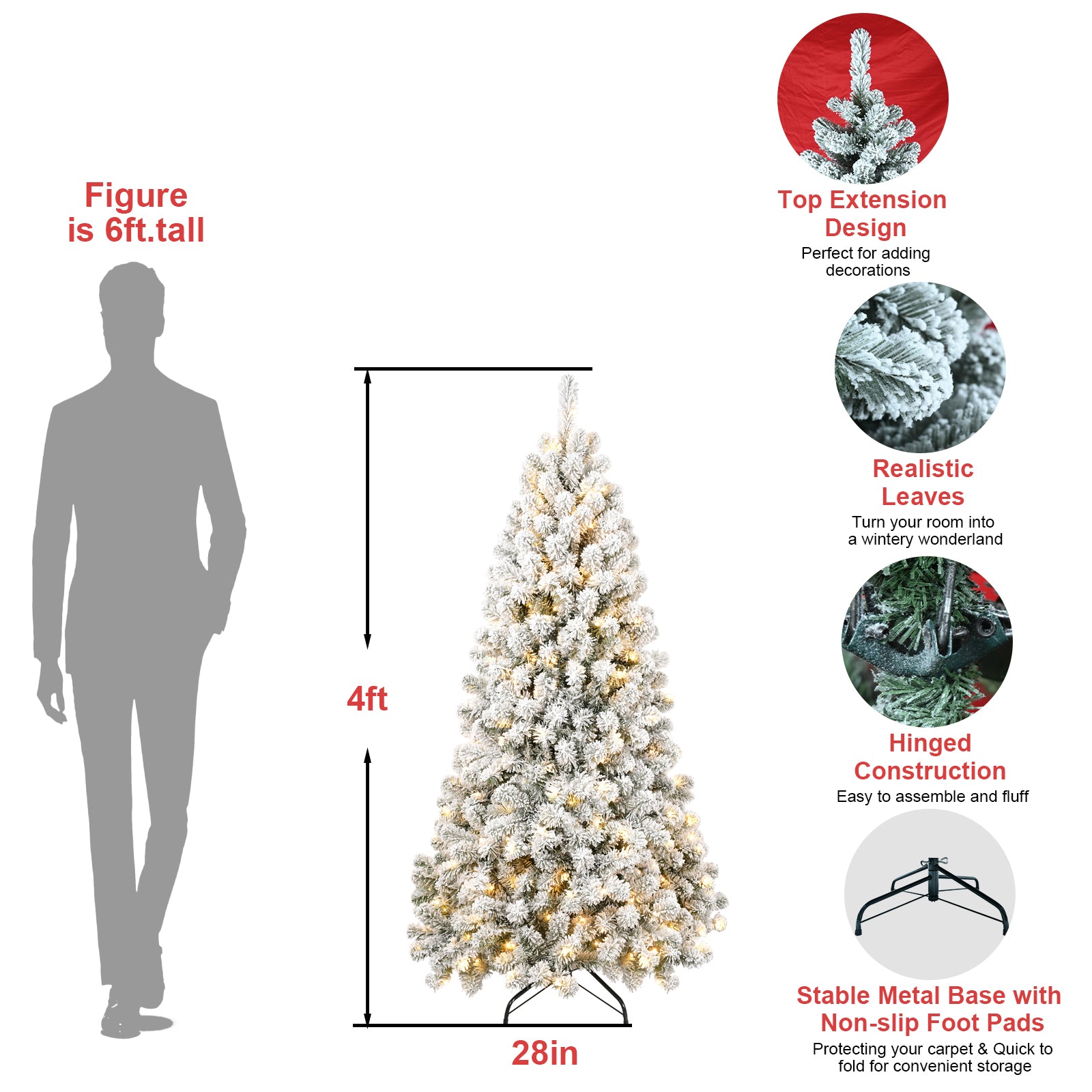 6Ft Pvc Memory Wire Christmas Tree With Light Green,White Polyethylene