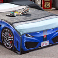 Speedy Toddler Race Car Bed, Blue Blue Particle Board