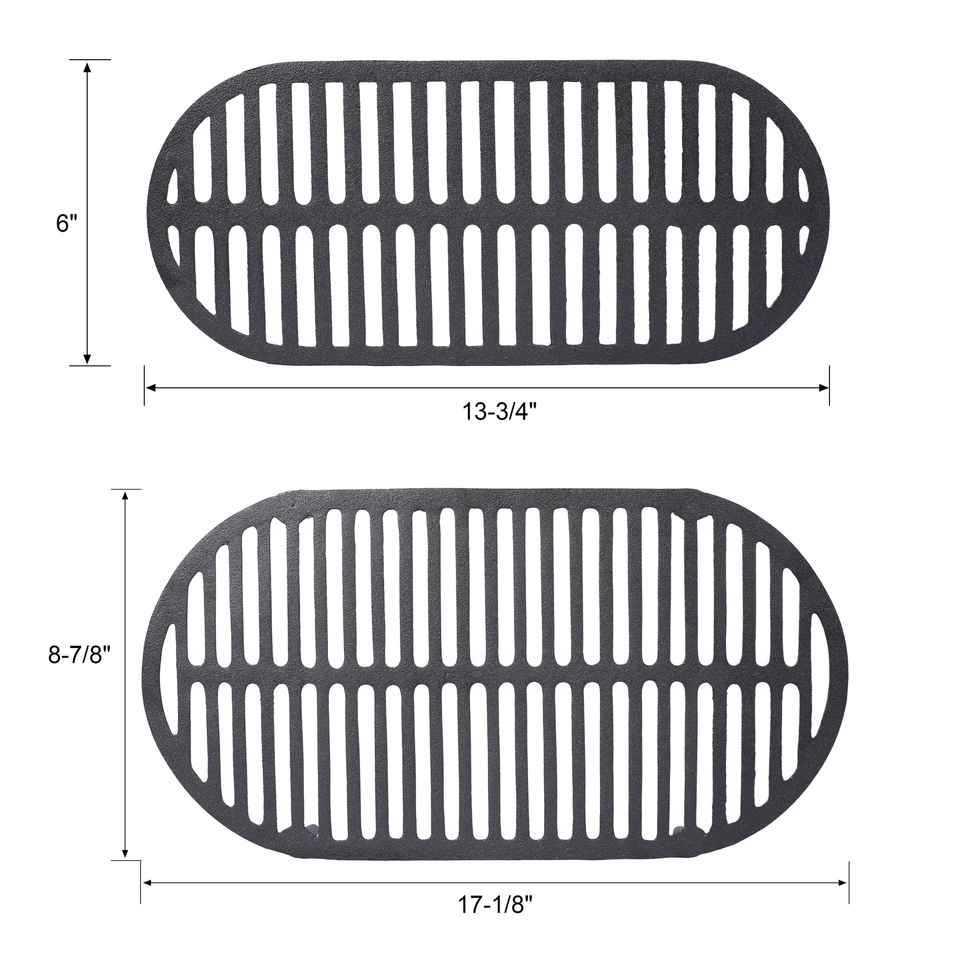 Oval Cast Iron Grill Outdoor, Portable Charcoal Grill And Tabletop Cast Iron Set 100% Cast Iron, Enameled, Durable, Small Charcoal Grill, Camping Stove, Hibachi Grill Black Iron