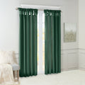 Twist Tab Lined Window Curtain Panel Green 50X95