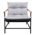 Modern Accent Chair, Living Room Reading Chair With Sturdy Metal Frame Grey Primary Living Space Casual Foam Metal