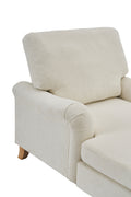 Modern Mid Century Indoor Oversized Chaise Lounger Comfort Sleeper Sofa With Soild Wood Legs White Foam 1 Seat