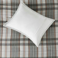 4 Piece Plaid Comforter Set Twin Multicolor Polyester