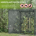 Outsunny 6' X 3' Crop Cage, Plant Protection Tent With Zippered Doors For Vegetable Garden, Backyard, Black Black Steel