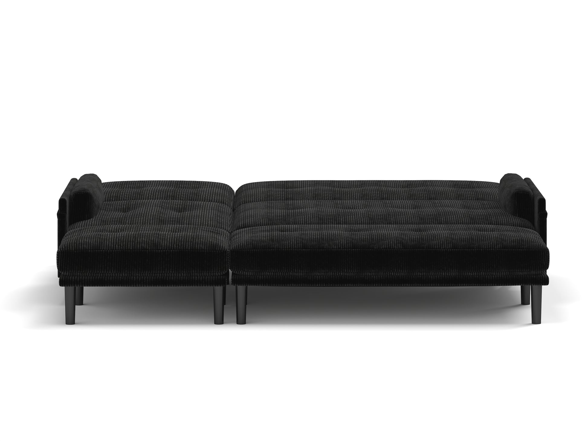 Black Corduroy Sectional Sofa: Convertible 3 Seaters Sofa, L Shaped Sofa, And Bed Black Velvet Metal Primary Living Space Medium Soft Loose Back Pillow Top Arms Foam Fabric Metal 3 Seat