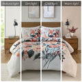 3 Piece Floral Cotton Duvet Cover Set King Multicolor Cotton