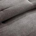 7 Piece Faux Suede Comforter Set Grey Queen Queen Grey Polyester