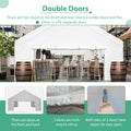 20X32Ft Party Tent Heavy Duty, Large Wedding Event Shelters With 3 Storage Bags & Removable Sidewalls, Outdoor Canopy Gazebo Commercial Tents For Parties Carport Camping Garden Patio White Metal