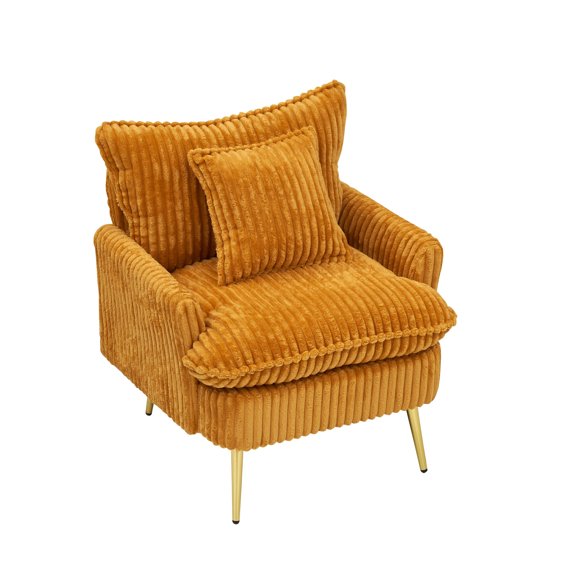 24003 Seat Office, Home, Children'S Use, Princess Chair, Leisure Chair Yellow Corduroy