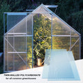 14 Pieces Set 2' W X 4' L Polycarbonate Panel,Twin Wall Polycarbonate Sheets Waterproof Uv Protected Reinforced Clear Sheets For Greenhouse, Outdoor, Plant Stand Roof White Pc