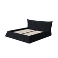 King Size Upholstered Platform Bed With Special Shaped Velvet Headboard, Metal & Solid Wood Frame,Black Box Spring Not Required King Black Pine Velvet Velvet