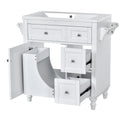 30'' Bathroom Vanity With Top Sink, Modern Bathroom Storage Cabinet With 2 Drawers And A Tip Out Drawer, Single Sink Bathroom Vanity Same As N710S130001K White Bathroom Modern Solid Wood Mdf Resin