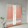 Polyoni Pintuck Curtain Panel Only 1 Pc Panel Orange Multi Silk