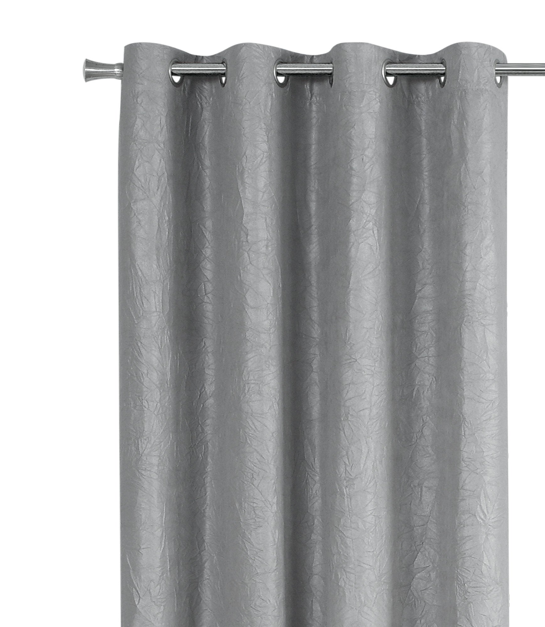 Curtain Panel, 2Pcs Set, 54"W X 95"L, Room Darkening, Grommet, Living Room, Bedroom, Kitchen, Grey Micro Suede, Contemporary, Modern Silver Polyester