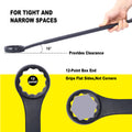 Jumbo Combination Wrench Set Extra Large, Metric, 11 Piece, 34 To 50Mm,Black Oxide, With Pouch Black Carbon Steel