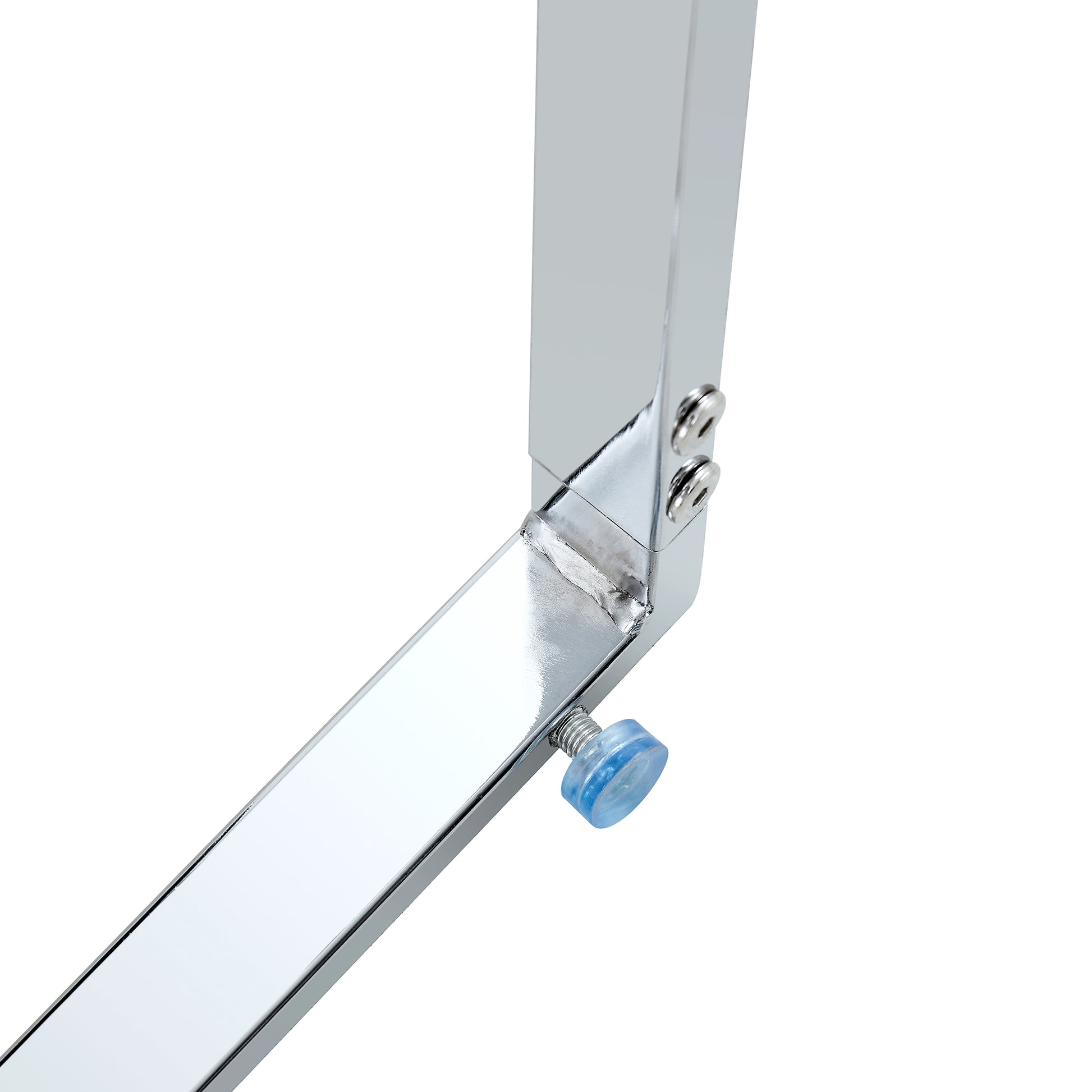 Table And Chair Set.Modern Dining Table,Tempered Glass Tabletop And Silver Colored Leg.Paired With 4 Soft And Comfortable Dark Gray Pu Chair, Perfect For Dinner, Meetings, Home And Office Decor.