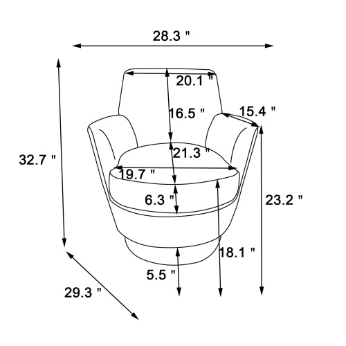 Polyester Swivel Barrel Chair, Swivel Accent Chairs Armchair For Living Room, Reading Chairs For Bedroom Comfy, Round Barrel Chairs With Gold Stainless Steel Base Dark Grey Dark Grey Primary Living