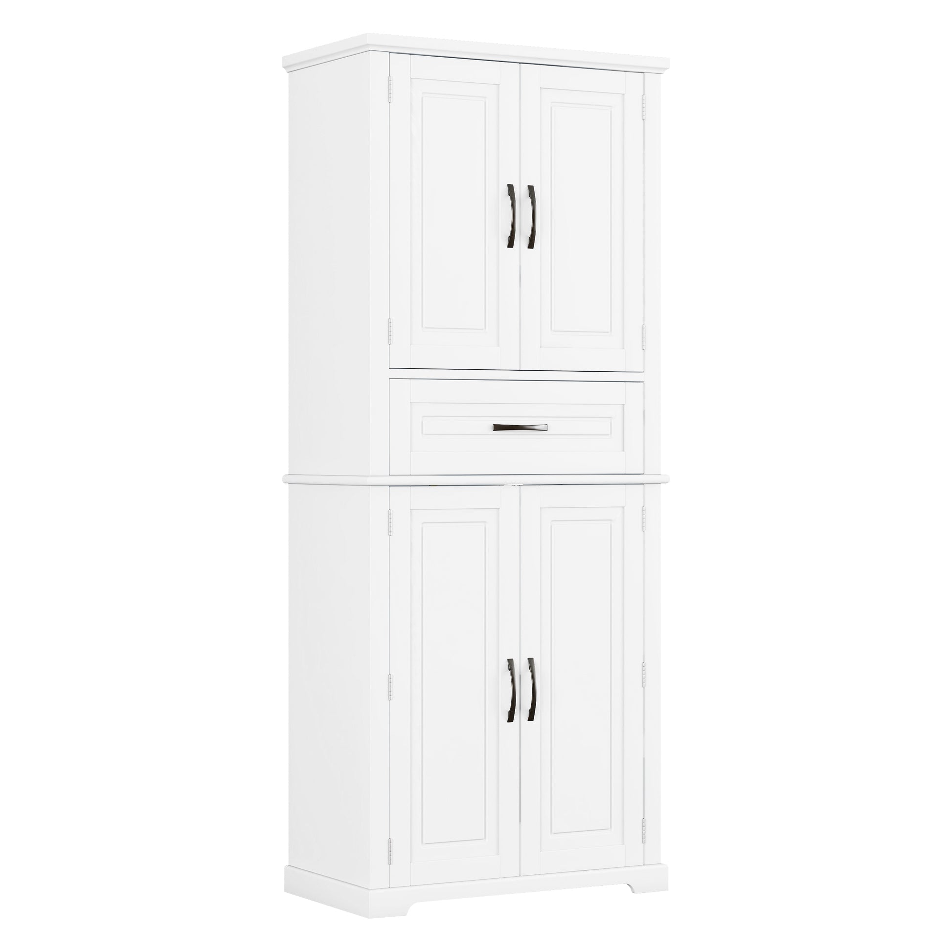 Bathroom Storage Cabinet With Multi Functional Storage Space, Drawer With Slide Rails, Adjustable Shelf, White White Mdf