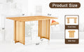 Chinese Country Retro Solid Wood Dining Table, Simple Modern Imitation Rattan Dining Table, Wooden Dining Table, Desk. Suitable For Dining Room, Living Room, Office Wood Rubber Wood