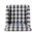 Harrison Tufted Club Chair Blue Fabric