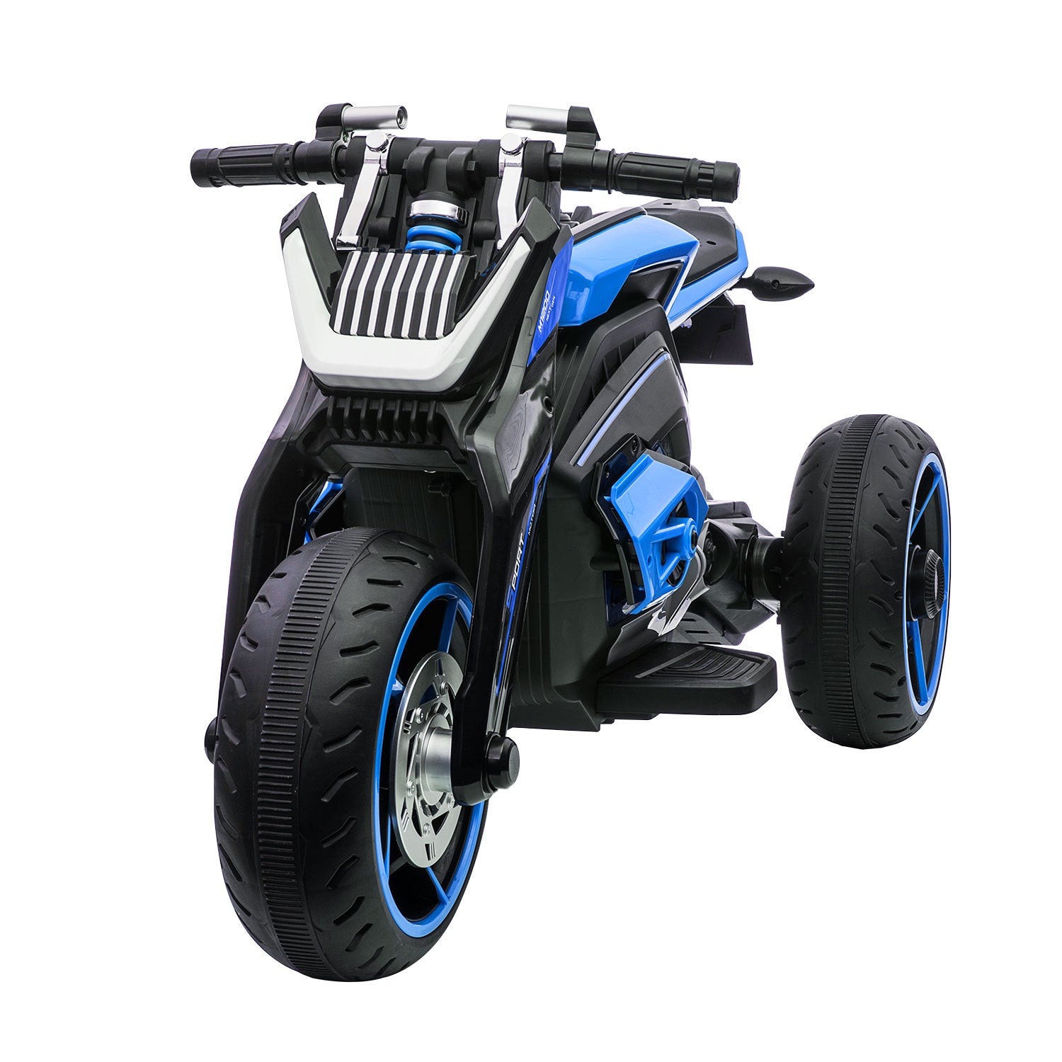 12V Three Wheel Ride On Motorcycle, Kids Electric Motorbike With Horns, Led Lights, Gift For Kids 3 8 Years,Blue Blue Polypropylene