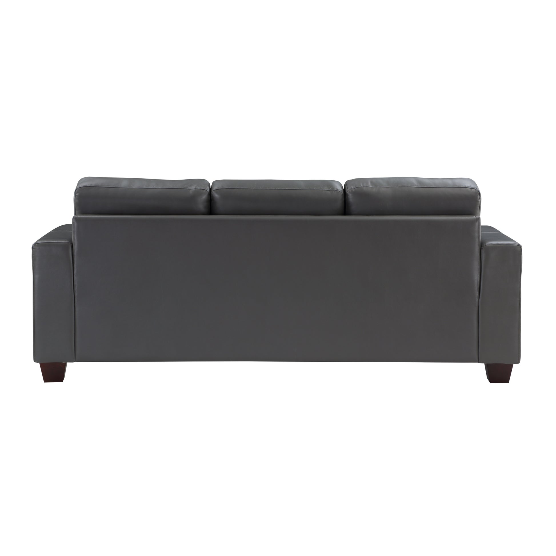 Modern Design 2Pc Sofa Set Premium Faux Leather Upholstery Gray Sofa Loveseat Comfort Tufted Detail Solid Wood Frame Living Room Furniture Gray Faux Leather Wood Primary Living Space Modern Faux Leather 5 Seat