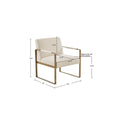 Accent Chair Cream Polyester