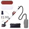 Drywall Sander, 780W Electric Drywall Sander With Vacuum Dust Collection 6.5A Motor Dustless Floor Sander With Variable Speed 900 1800Rpm, Led Light, Extendable & Foldable Handle Black Red Abs
