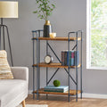 Yorktown 3 Shelf Bookcase Natural Metal & Wood