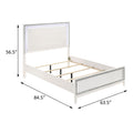 White Queen Bed With Led Lighting Headboard Box Spring Required Queen White Wood White Bedroom Modern Wood