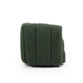 Swivel Accent Chair For Living Room, Sofa Chairs With Wood Base Side, Comfy Swivel Accent Chair With Wide Upholstered, For Living Room Green Dark Green Teddy
