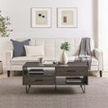 Modern Hairpin Leg Coffee Table Slate Grey Light Gray Mdf Mdf