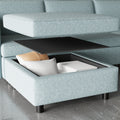Modular Sectional Sofa, Convertible Sofa Seat With Storage, Sleeper Sectional Sofa Set, Fabric Flexible Modular Combinations For Living Room Antique Blue Fabric 8 Seat