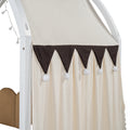 Twin Size Extended Bed With Arched Roof And Trundle, White Twin White Plywood