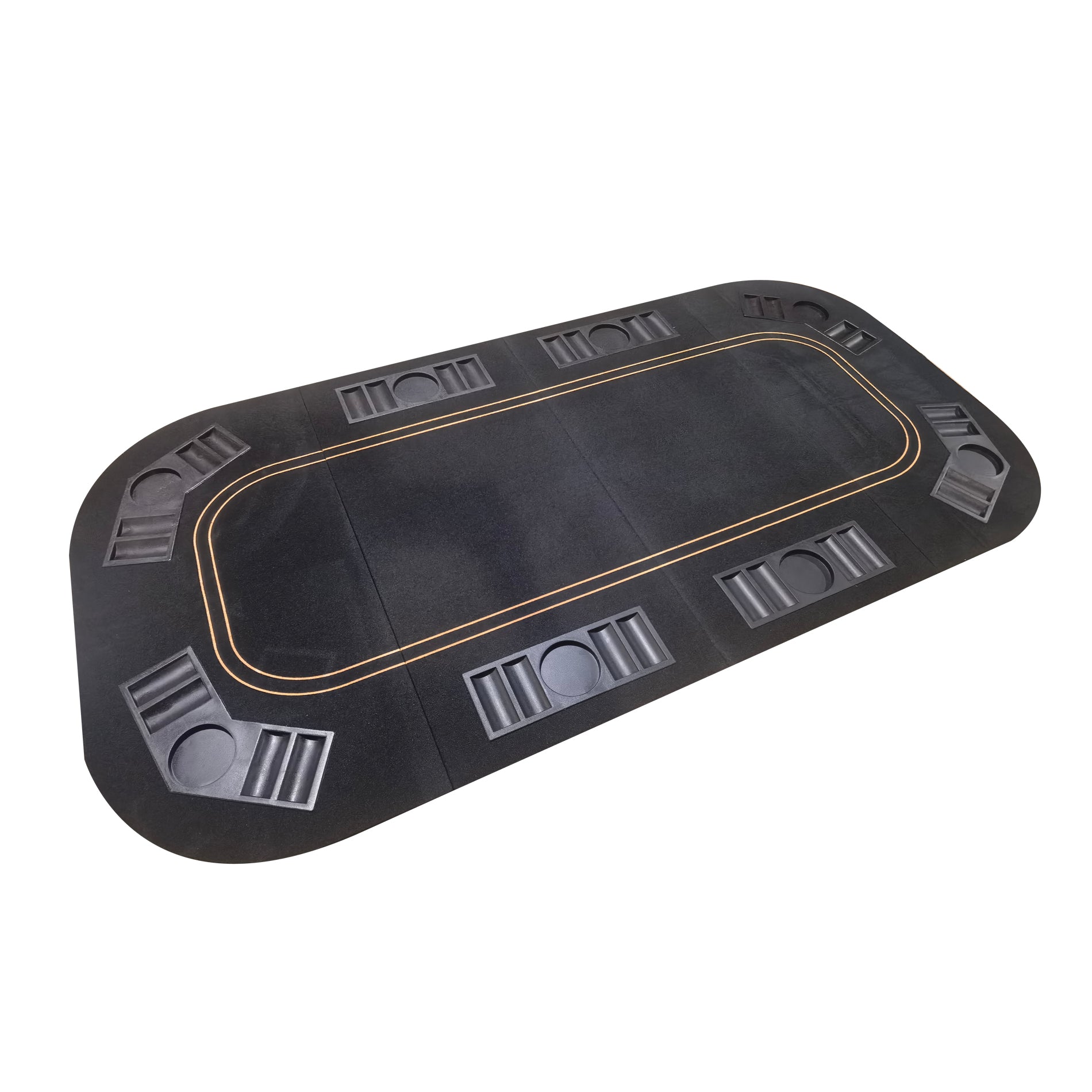 63" Folding Poker Tabletop For Table Games Blackjack Black Felt With Carrying Bag Black Primary Living Space Modern Mdf