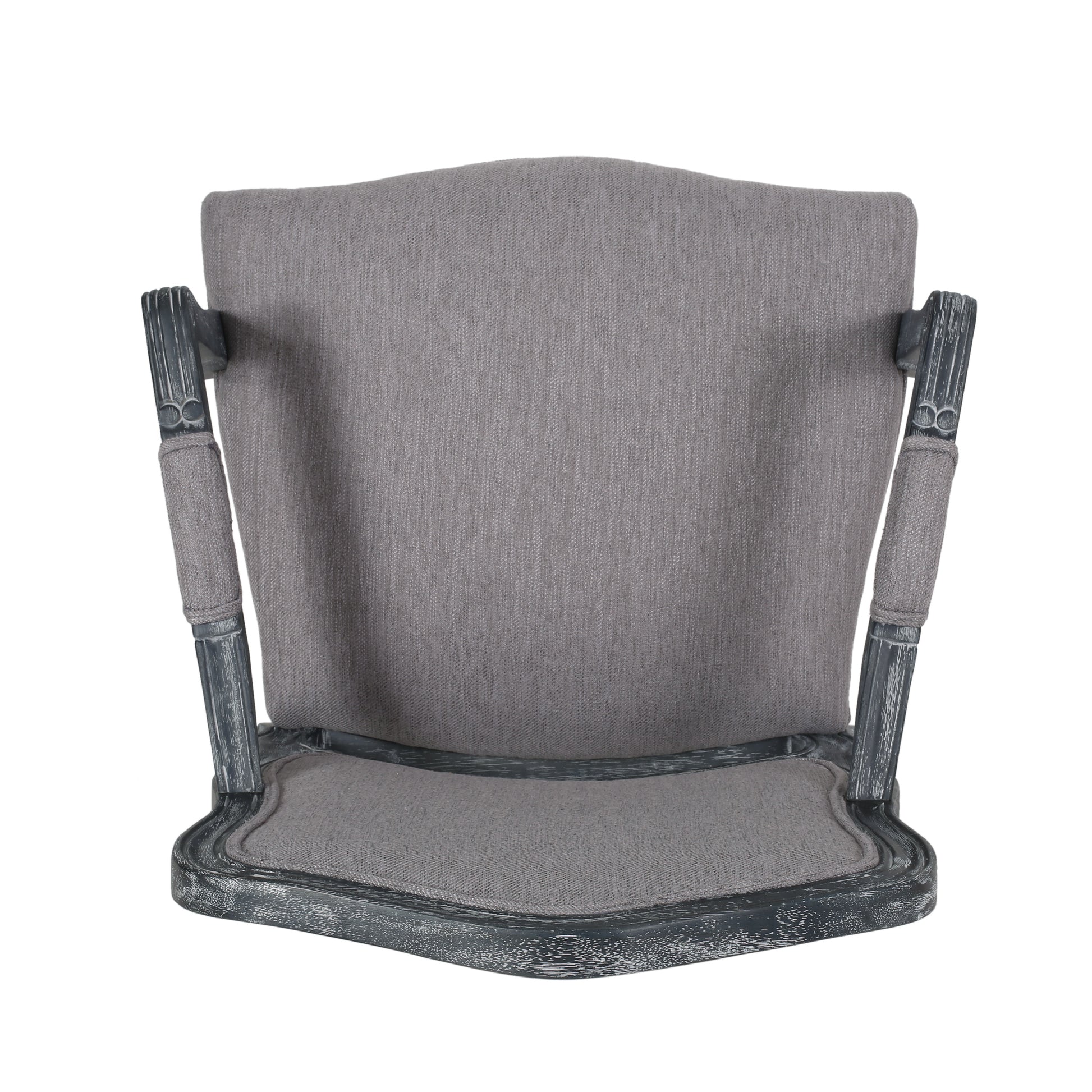 Dining Chair Set Of 2 Grey Fabric