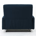 Recliner Chair Double Seats Navy Blue Fabric