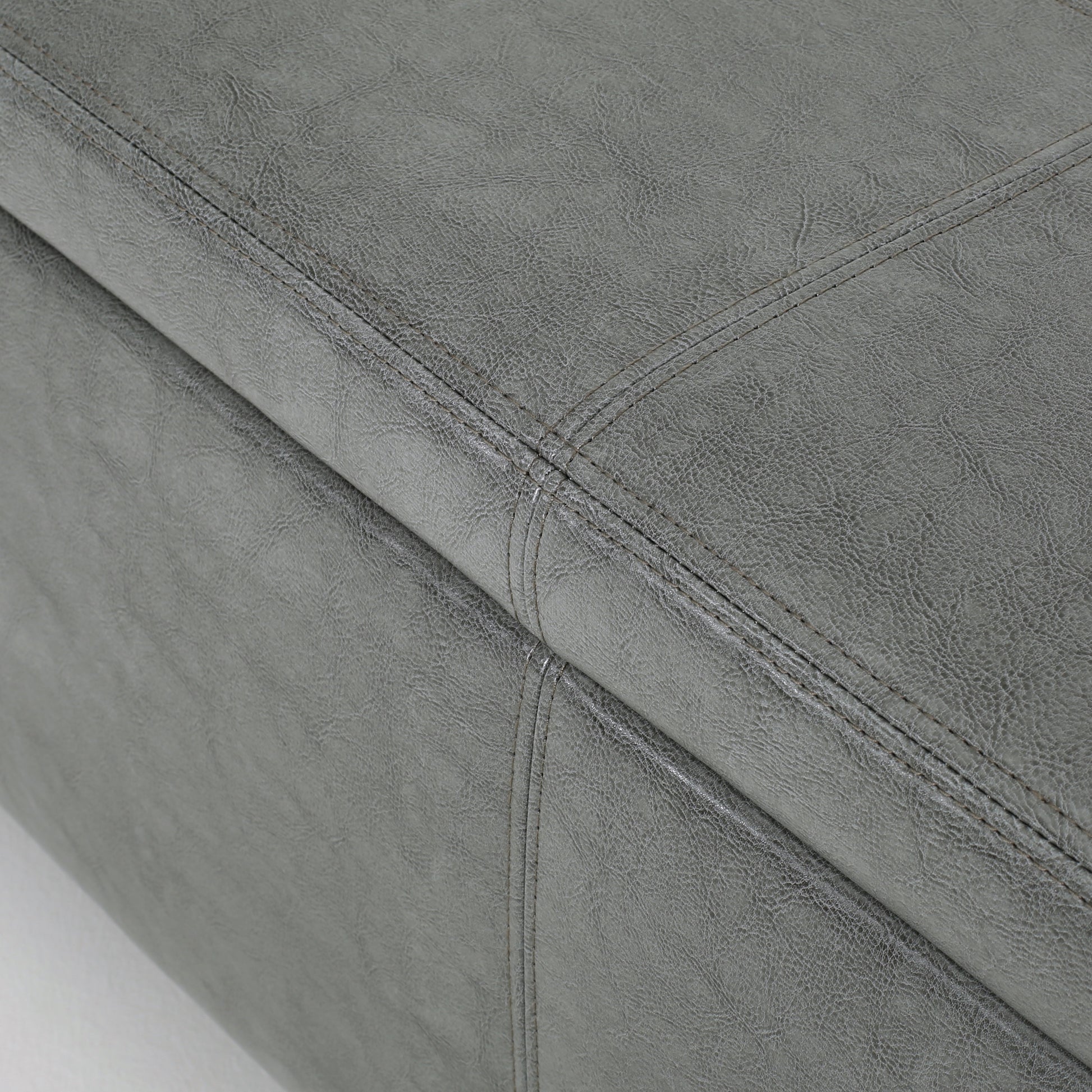 Glouster Storage Ottoman V2 Dark Grey Pu