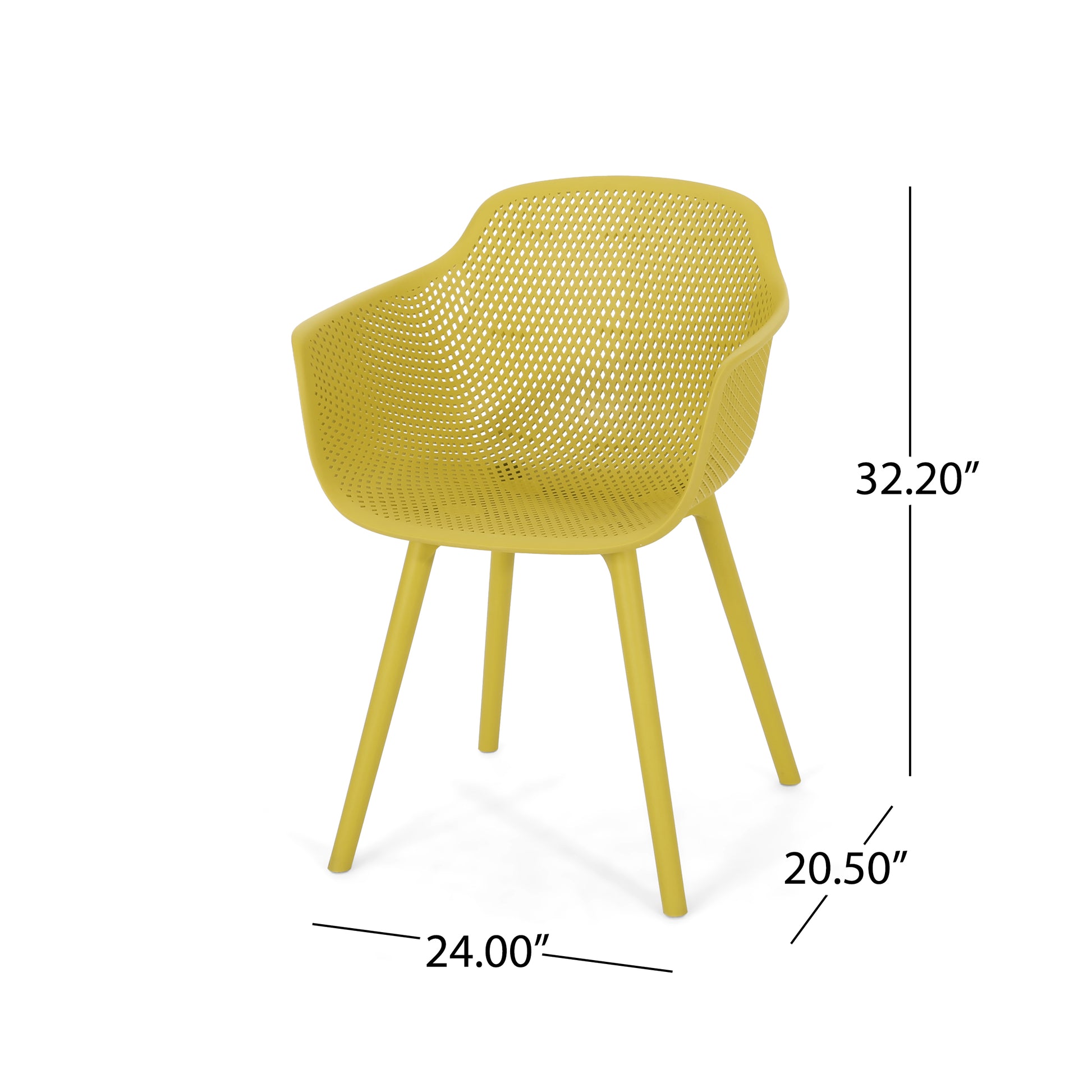 Lotus Chair Yellow Polypropylene