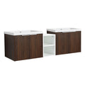 60 Inch Soft Close Doors Bathroom Vanity With Sink, A Small Storage Shelves, 24