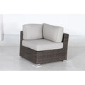 Fully Assembled Wicker 4 Person Seating Set With Cushions Brown,Gray Wicker