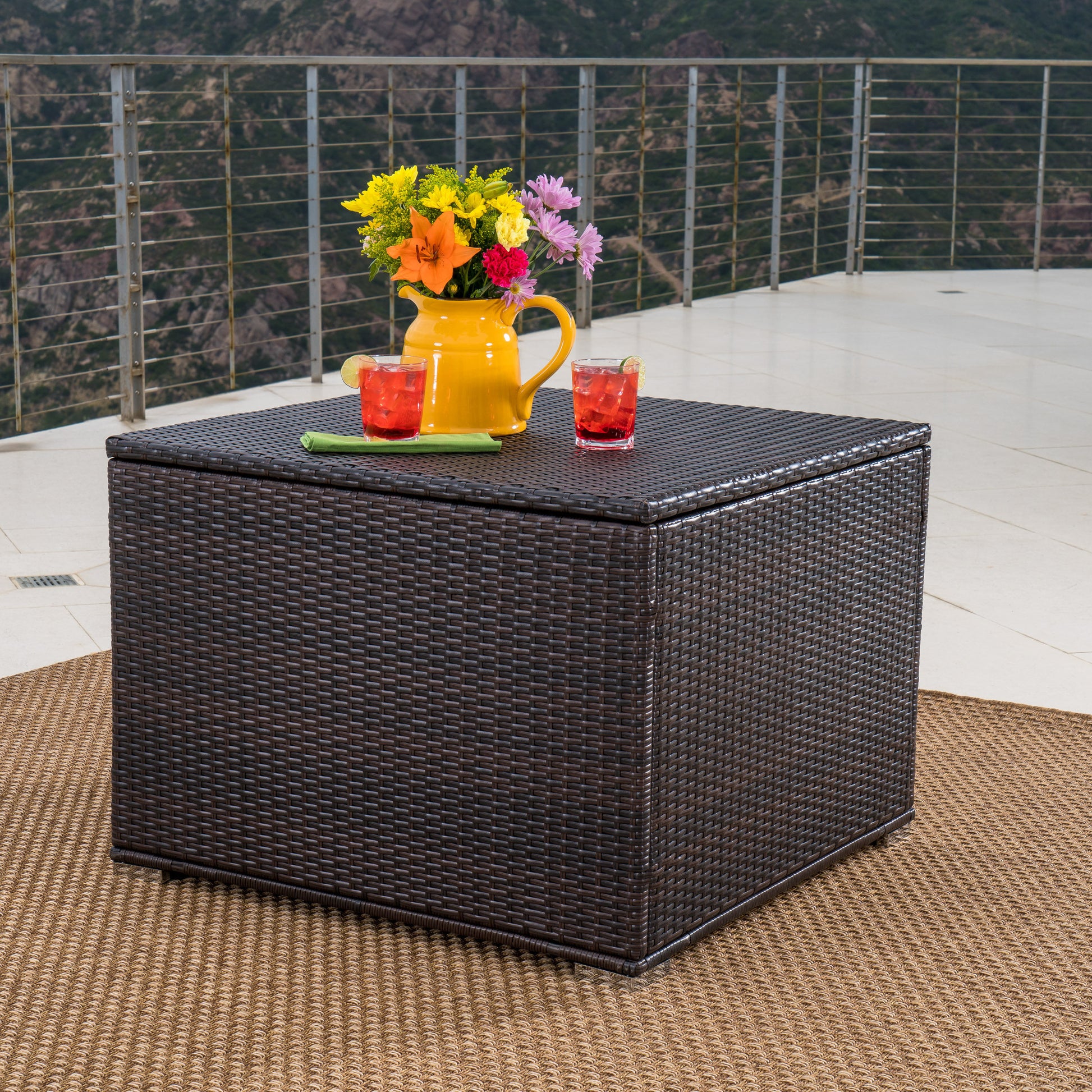 Santa Rosa Storage Brown Multi Rattan