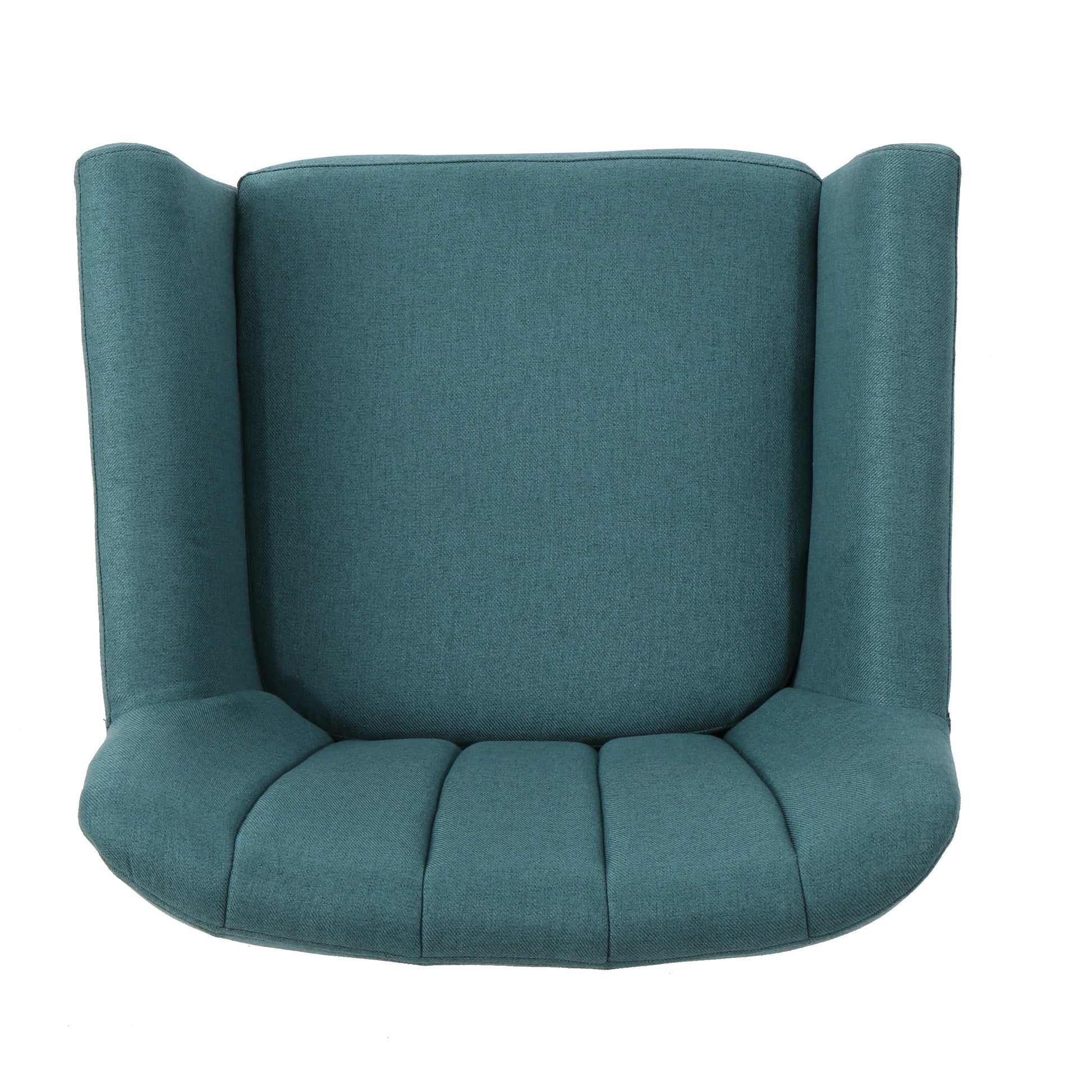 Mid Century Modern Fabric Club Chair, 28.30" W X 27.60" D X 31.50" H, Dark Teal Natural Teal Linen