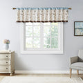 Embroidered Window Valance Blue 50X18