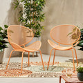 Elba Chair Set Of 2 Orange Iron