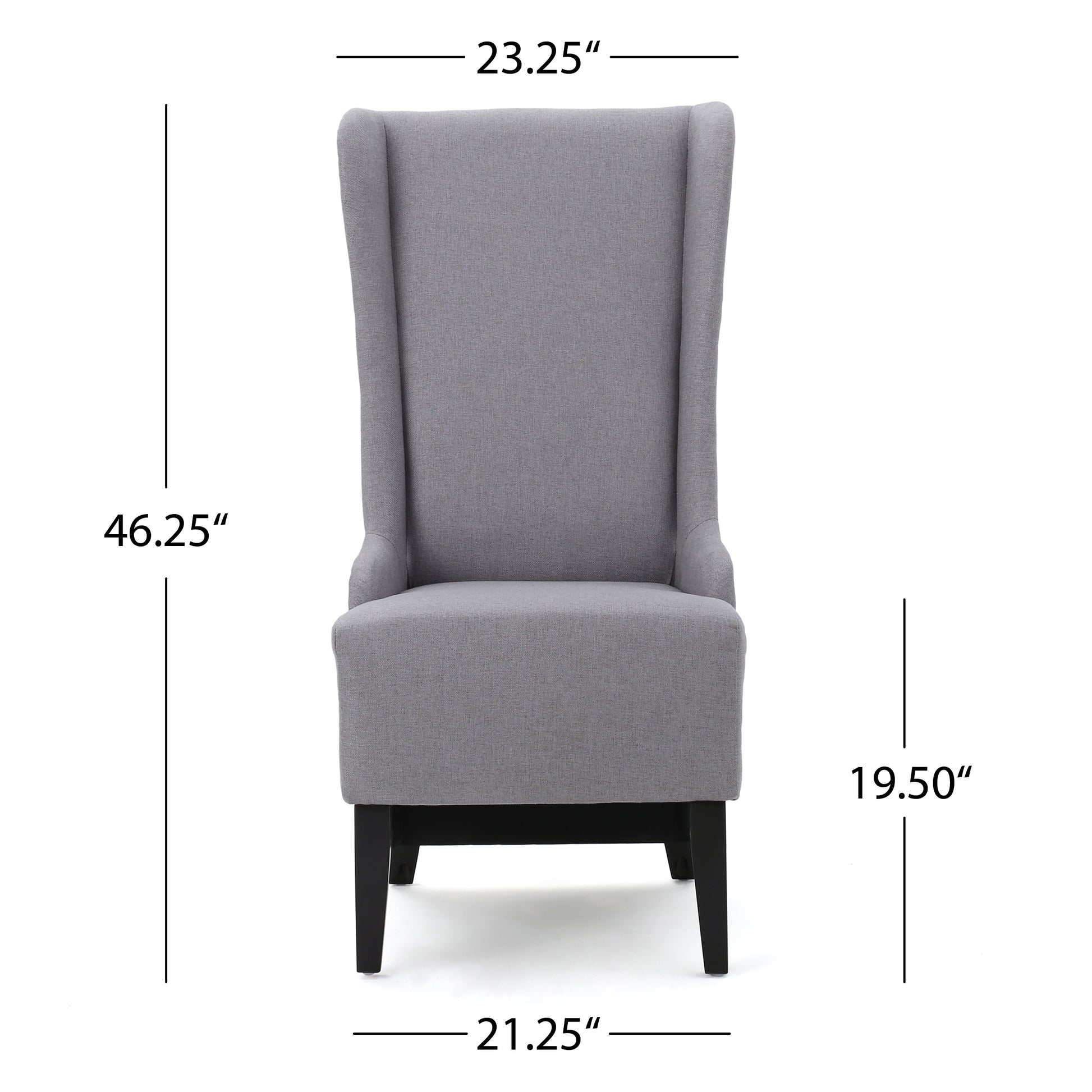 Dining Chair Light Grey Fabric