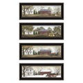 4 Piece Vignette Four Seasons Homesteads Black Framed Wall Art For Living Room, Bedroom Wall Art Print For Home Decor By Billy Jacobs Multicolor Wood Paper