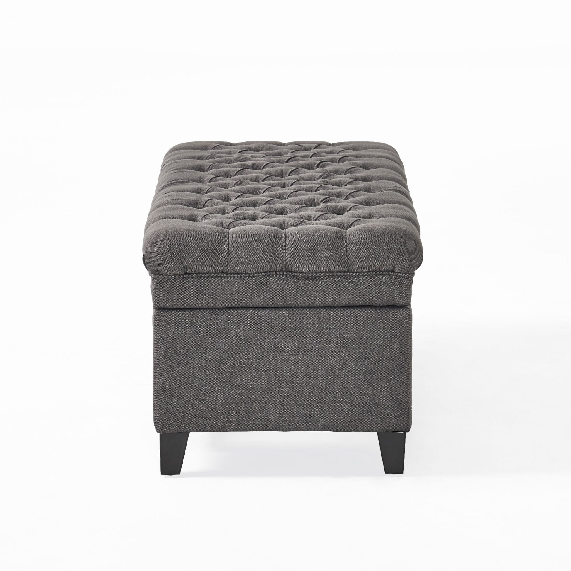 Juliana Storage Ottoman Gray Fabric